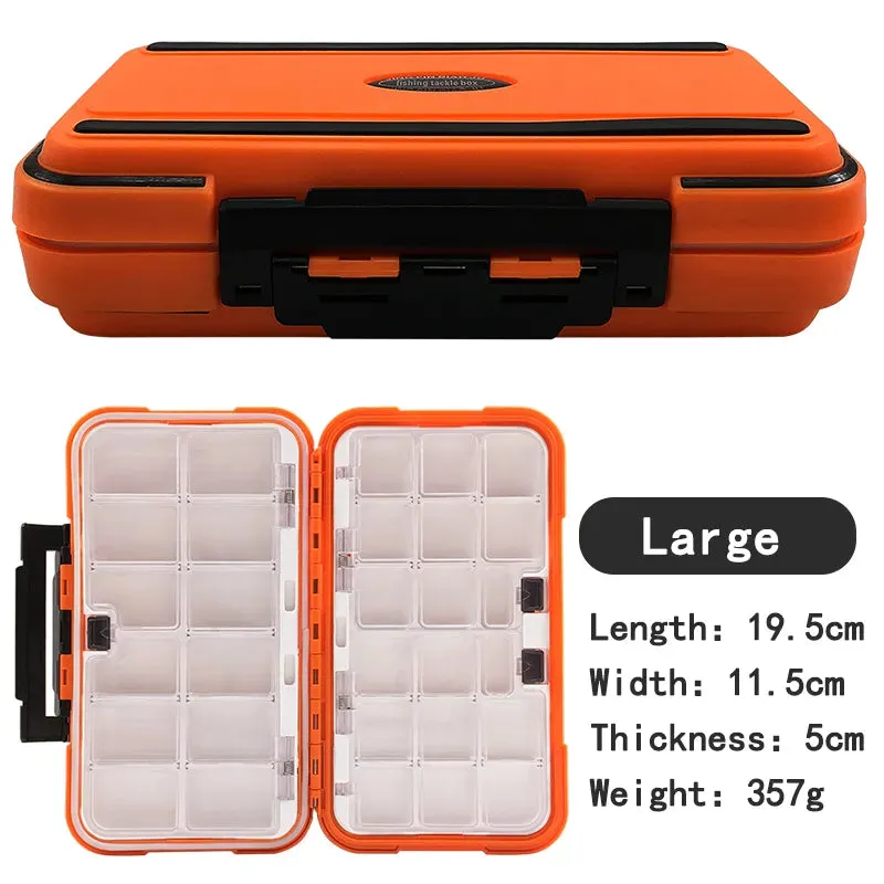 Fishing waterproof accessories small tackle box fish double sided storage box
