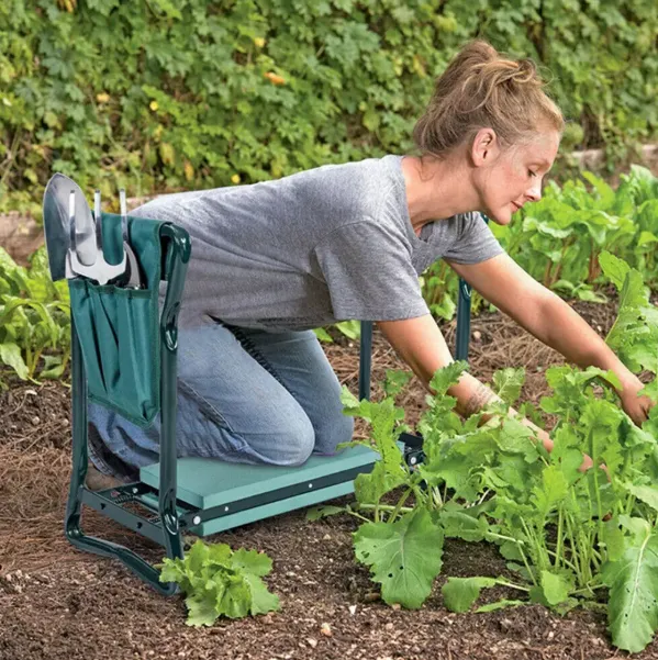 Foldable Garden Kneeler Bench Seat With Pouch