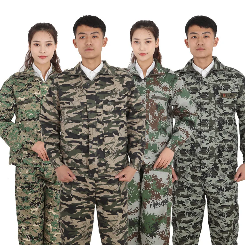Full Sleeve Desert Camouflage Tactical Military Uniform US Army Suit Man Training Hunting Combat Security Clothing Set