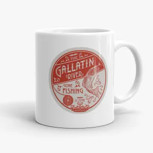 Gallatin River Gone Fishing, coffee mug