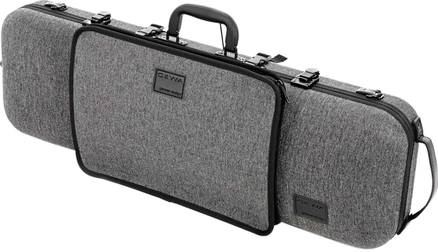 GEWA Bio-S Oblong Violin Case with Sheet Music Pocket 4/4 Black/Grey
