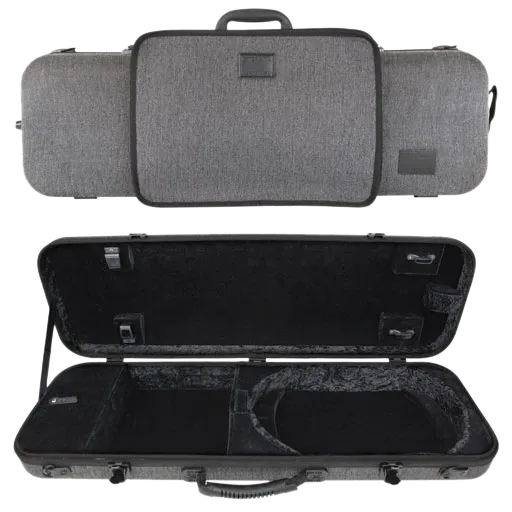 GEWA Bio-S Oblong Violin Case with Sheet Music Pocket 4/4 Black/Grey