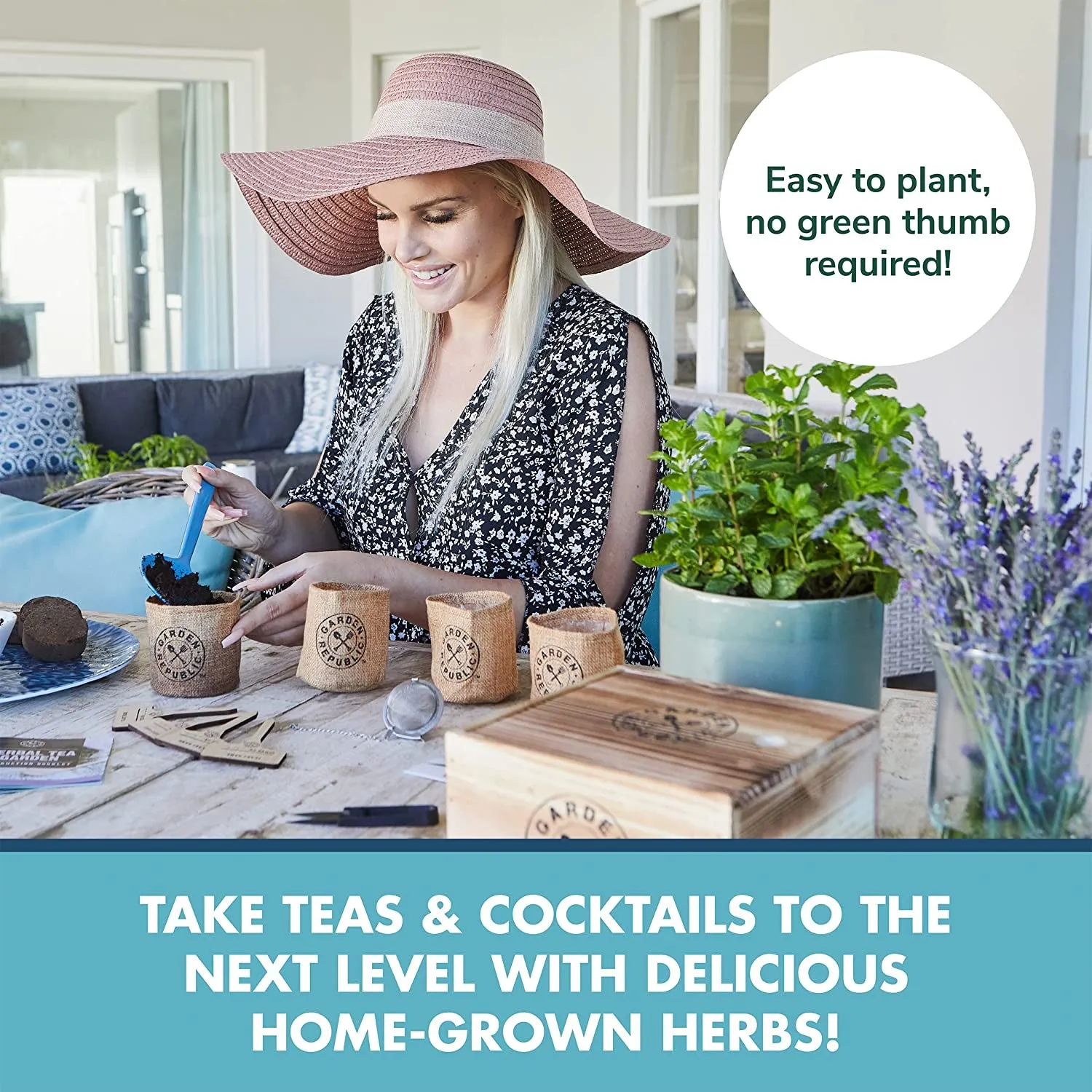 Green Thumb Goddess Kit - Grow Your Own Medicine Garden Indoors, Includes Everything But the Gardener's Green Thumb!