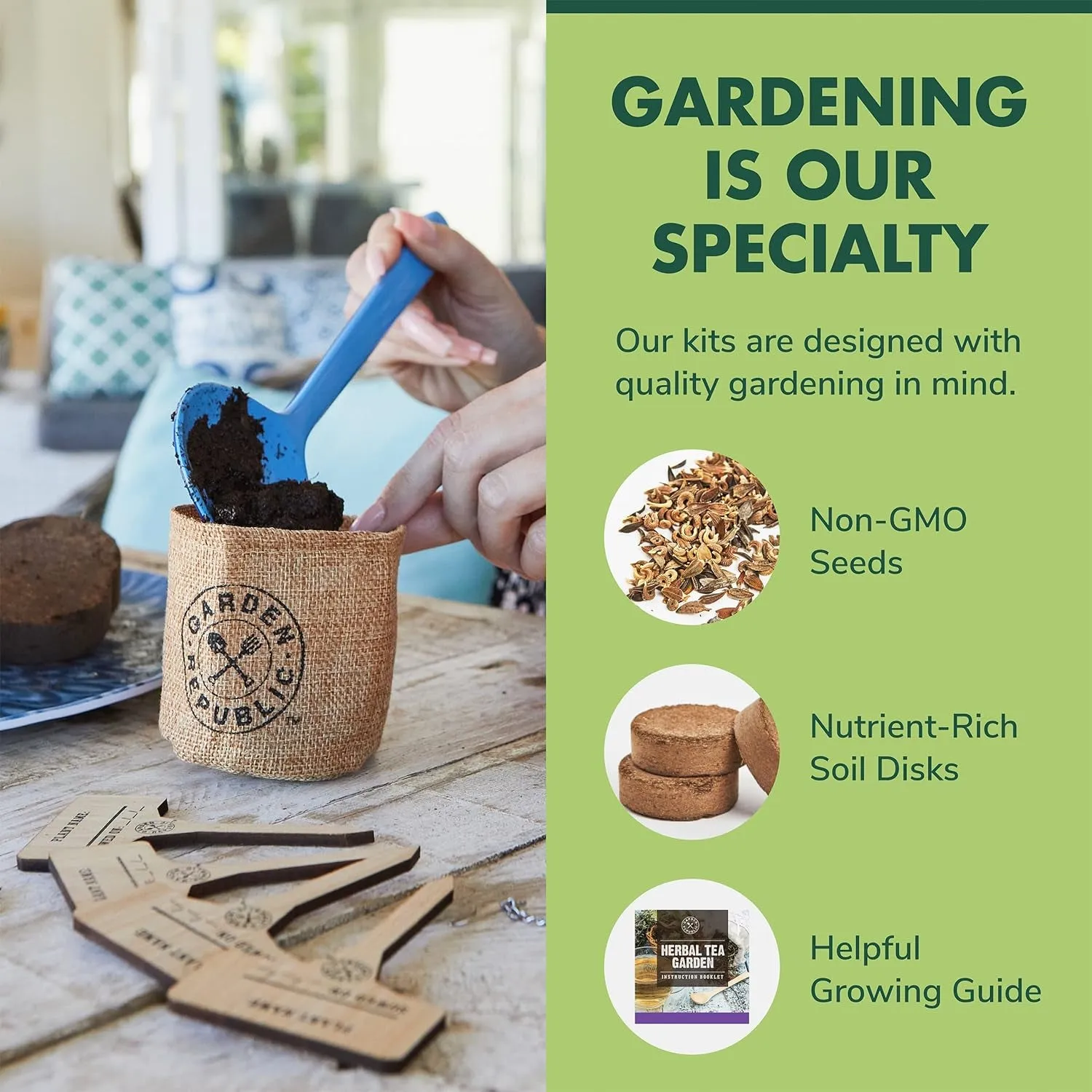 Green Thumb Goddess Kit - Grow Your Own Medicine Garden Indoors, Includes Everything But the Gardener's Green Thumb!