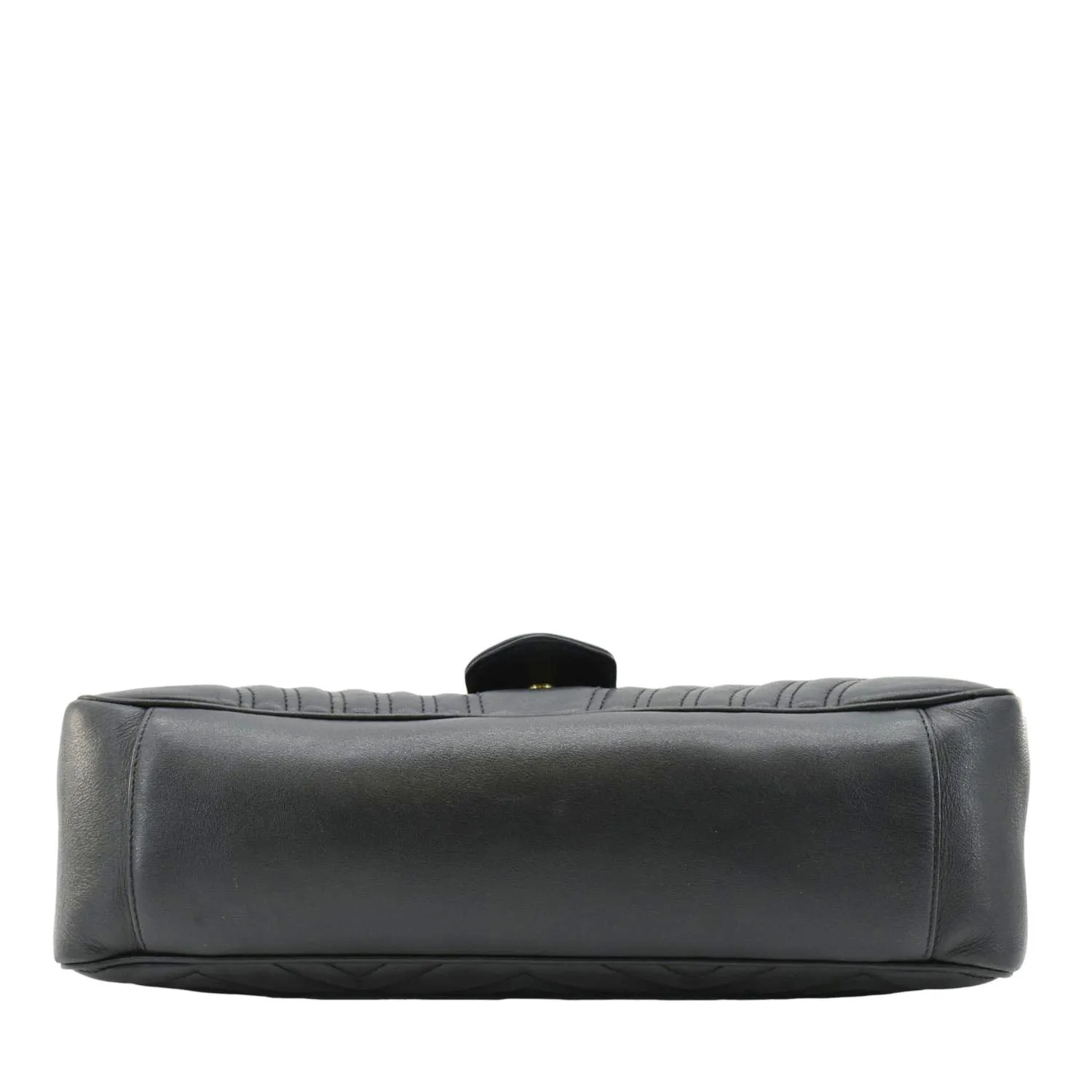 GUCCI GG Marmont Large Matelasse Leather Shoulder Bag Black 498090