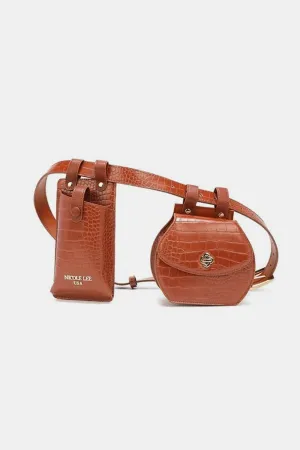 ❤️GYPSY-Nicole Lee USA-2-Piece Texture Belt Bag