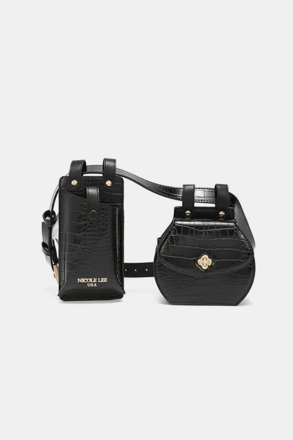 ❤️GYPSY-Nicole Lee USA-2-Piece Texture Belt Bag