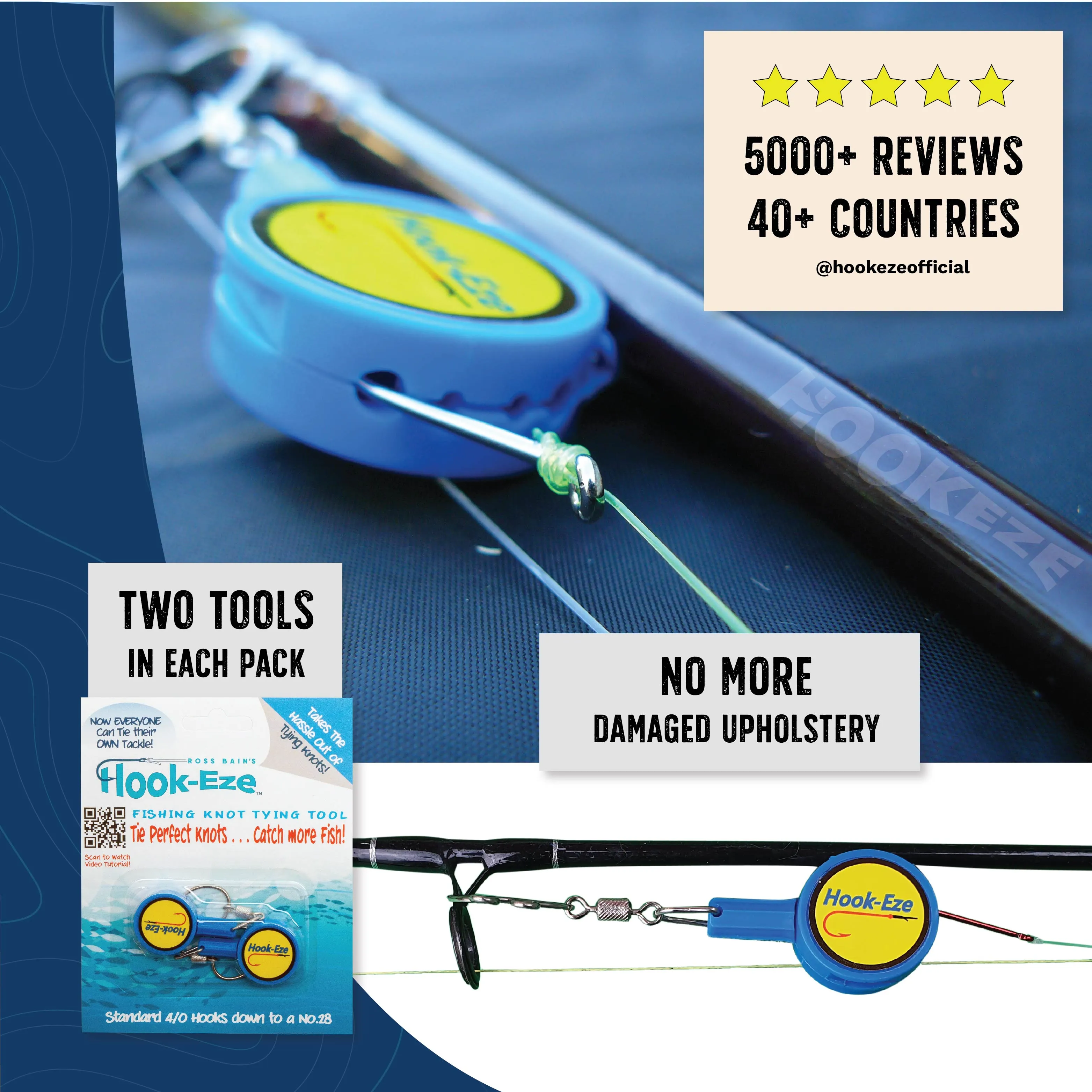 Hook-Eze Angler's Must-Have Fishing Tools | Lip Gripper Pack (Standard & Large)