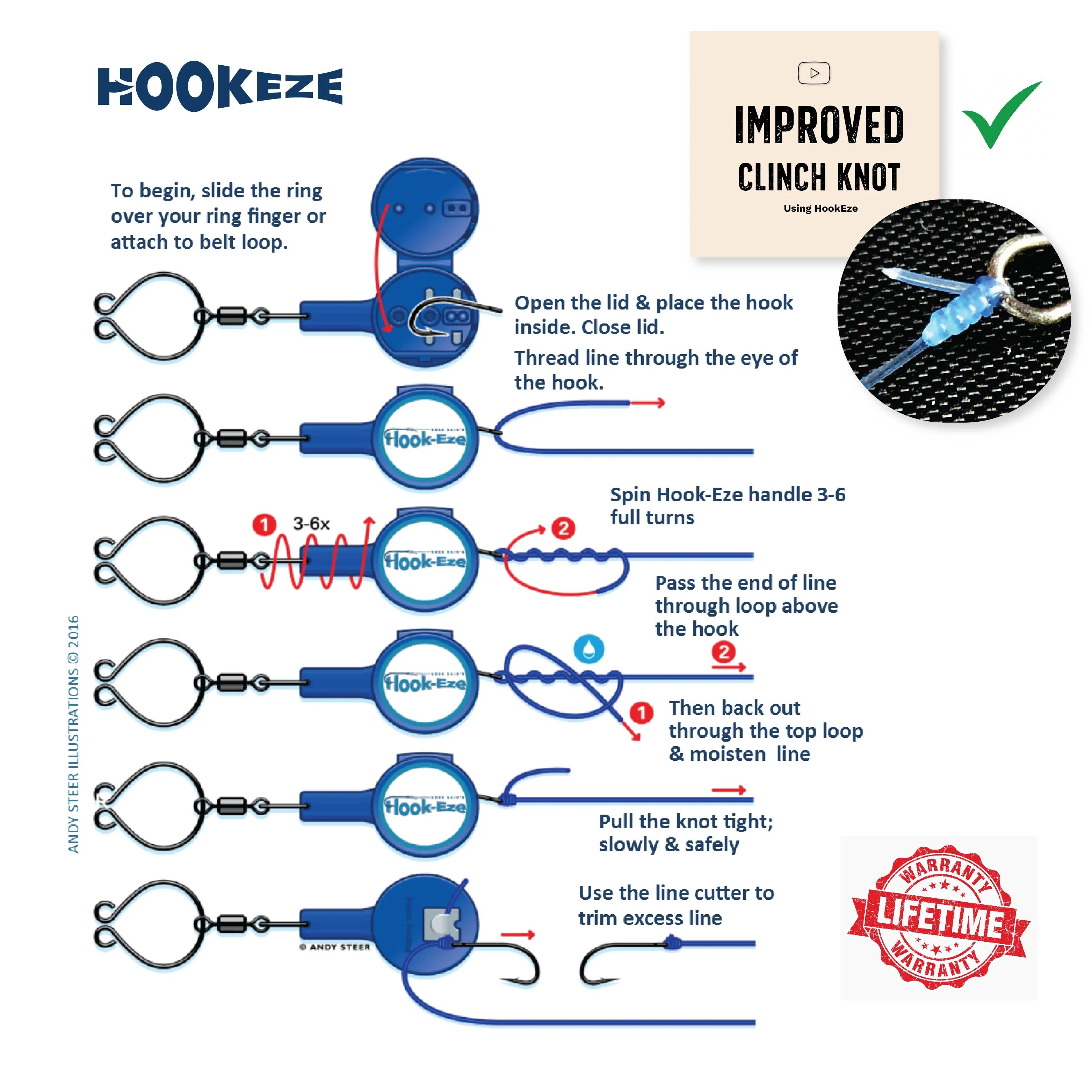 Hook-Eze Angler's Must-Have Fishing Tools | Lip Gripper Pack (Standard & Large)
