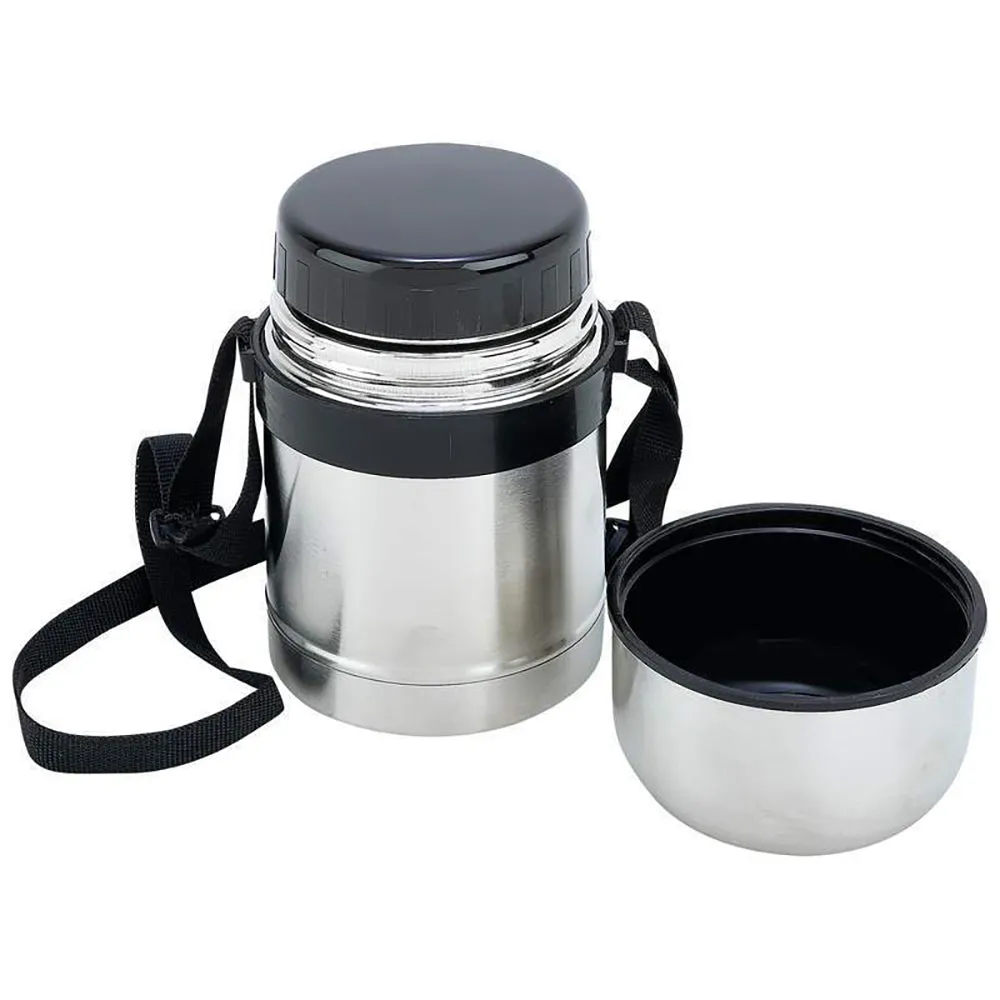 Hot Lunch 17 oz Insulated Food Storage Coffee Soup Cup Container Thermos Strap