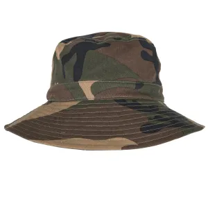 HUNTING SUN HAT STEPPE 100 CAMOUFLAGE WOODLAND