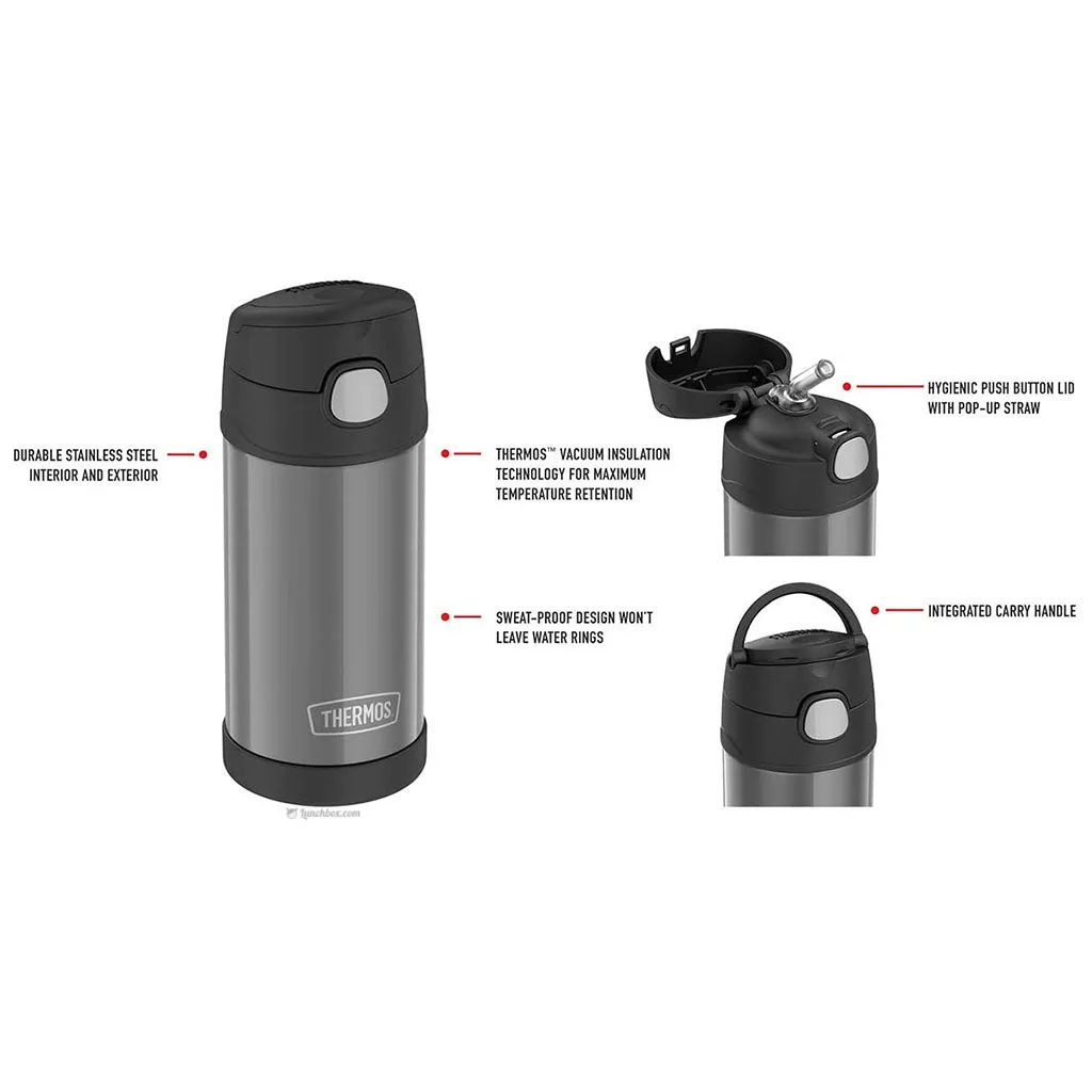 Kids Drink Thermos Bottle - Black