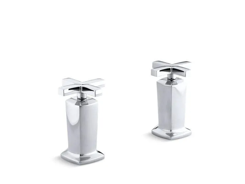 KOHLER K-T16248-3 Margaux Valve trim with cross handles for deck-mount high-flow bath valve, requires valve