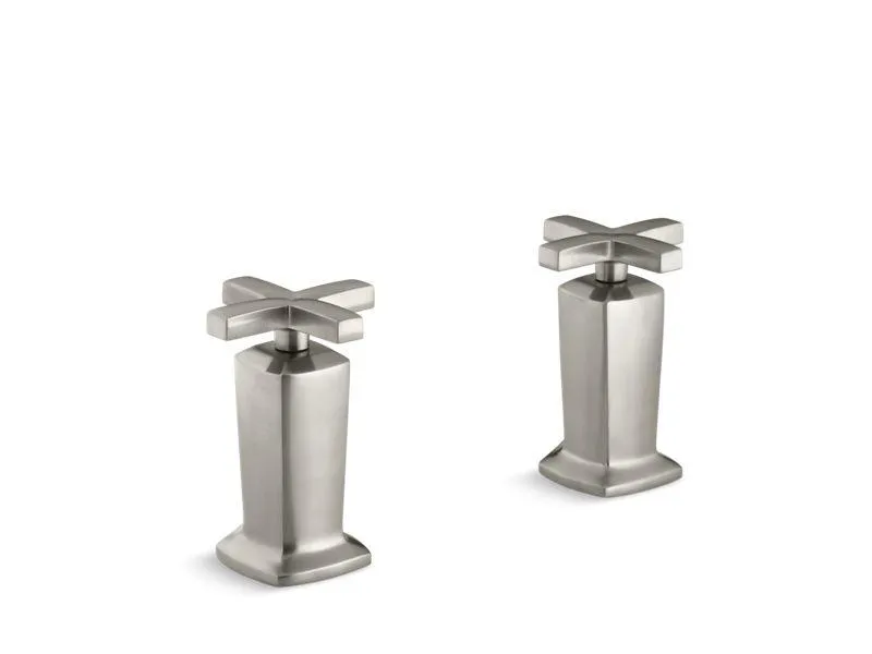 KOHLER K-T16248-3 Margaux Valve trim with cross handles for deck-mount high-flow bath valve, requires valve