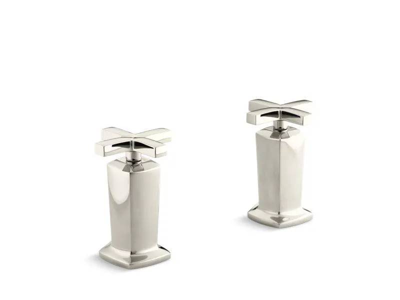 KOHLER K-T16248-3 Margaux Valve trim with cross handles for deck-mount high-flow bath valve, requires valve