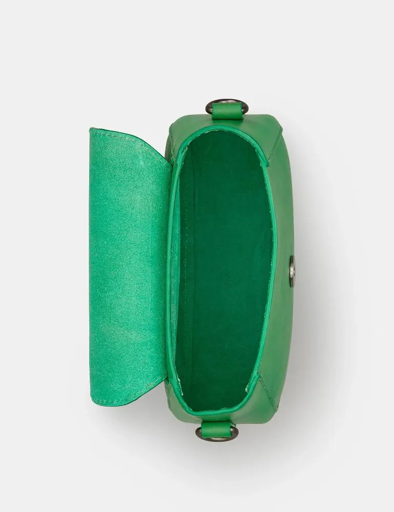 Leather Cross Body Bag  - Green