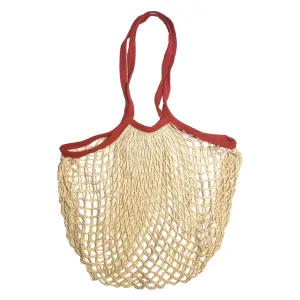 Long Handles  - Organic Cotton - Reusable Grocery Mesh Shopping Bag - Bicolore