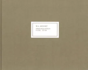 Mozart: String Quartet in F Major K 168 Score, Facsimile
