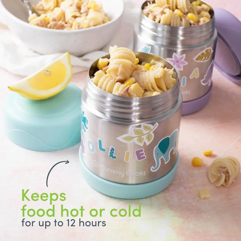 Mummy Cooks - Jungle Food Flask - Mellow Yellow - 300ml