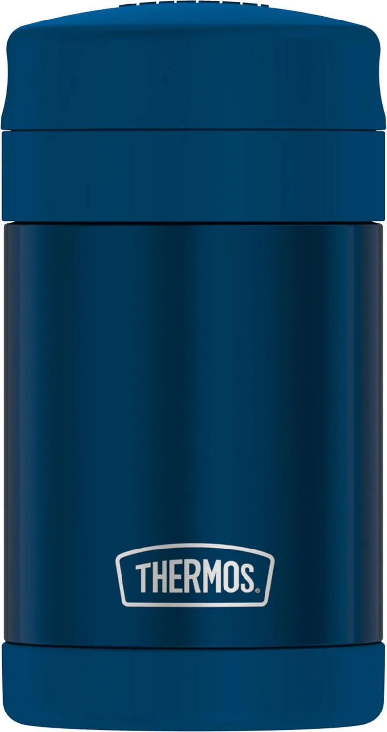 New Thermos 16 Oz Vacuum Insulated Food Jar with Folding Spoon, Blue