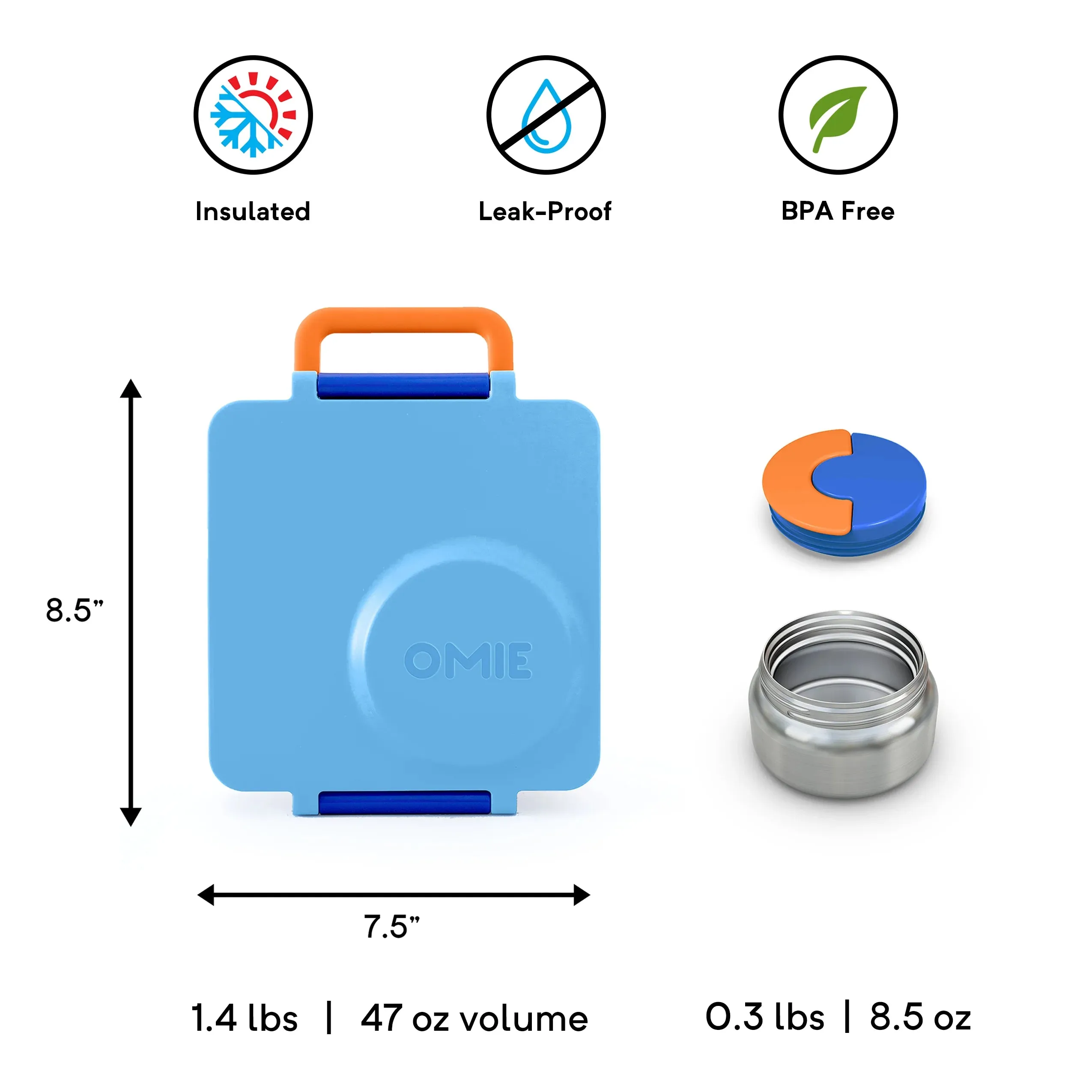 OmieBox - Bento Box - Blue Sky