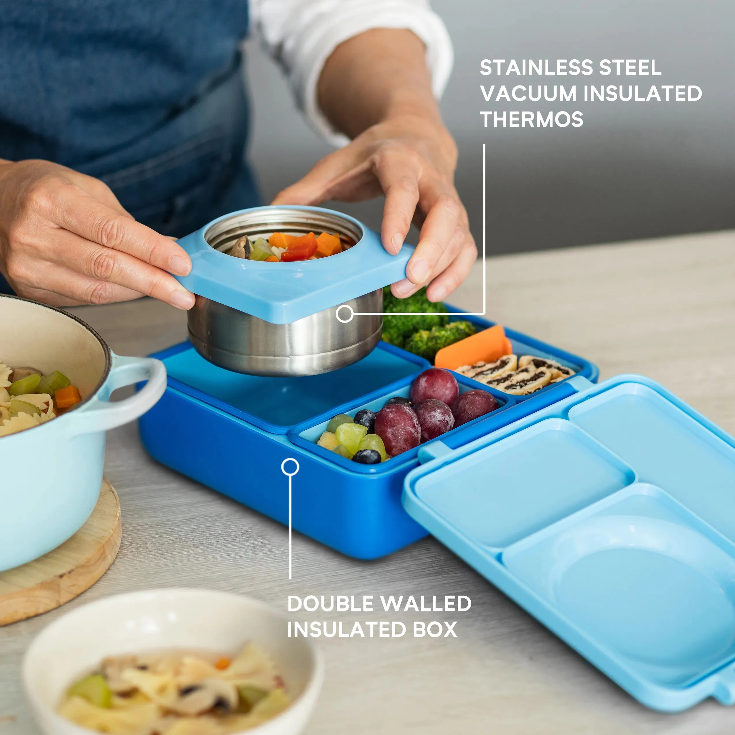 OmieBox - Bento Box - Blue Sky