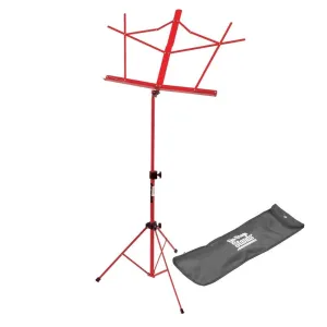 On-Stage Compact Sheet Music Stand with Bag, Red