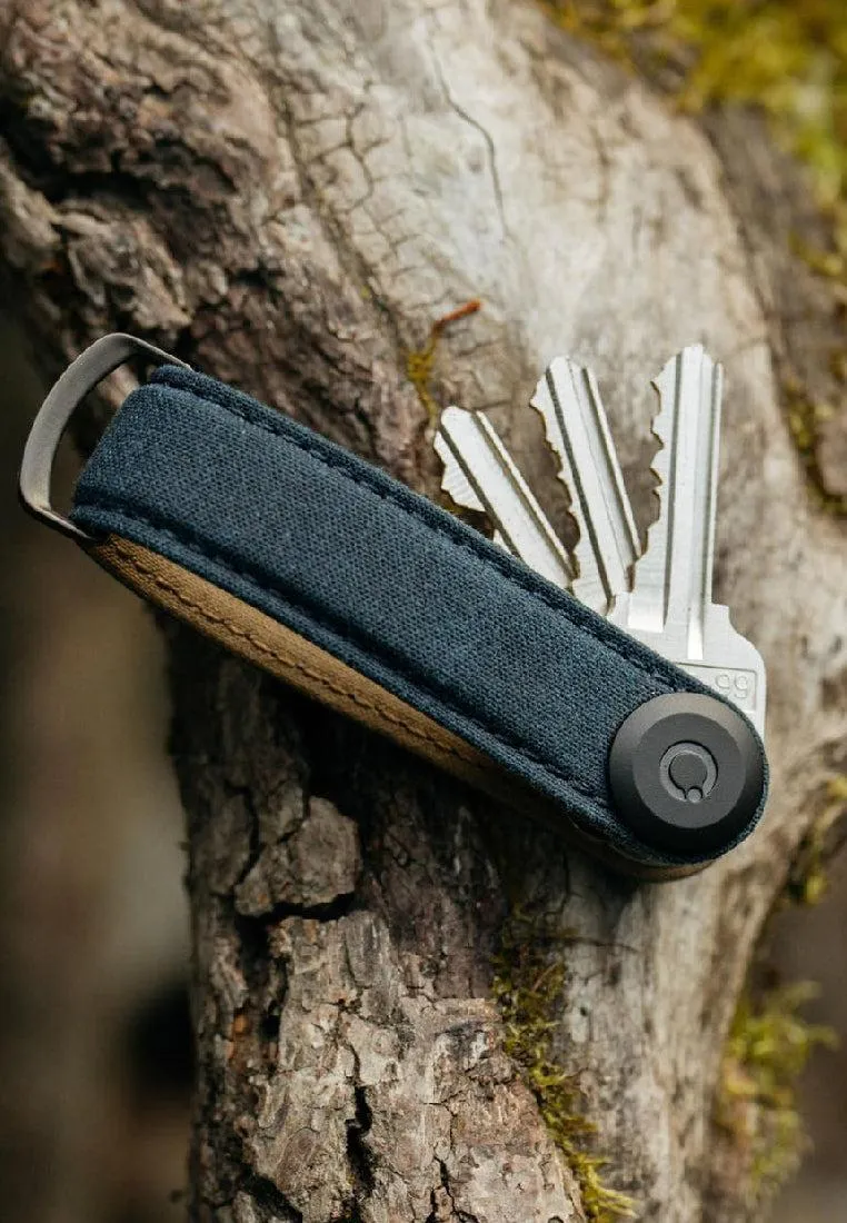 Orbitkey Key Organiser Waxed Canvas Navy Blue