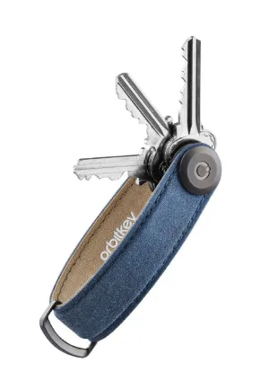 Orbitkey Key Organiser Waxed Canvas Navy Blue