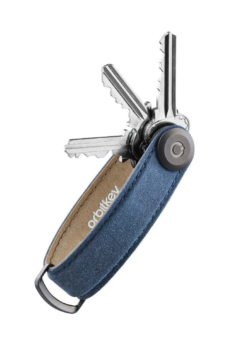 Orbitkey Key Organiser Waxed Canvas Navy Blue