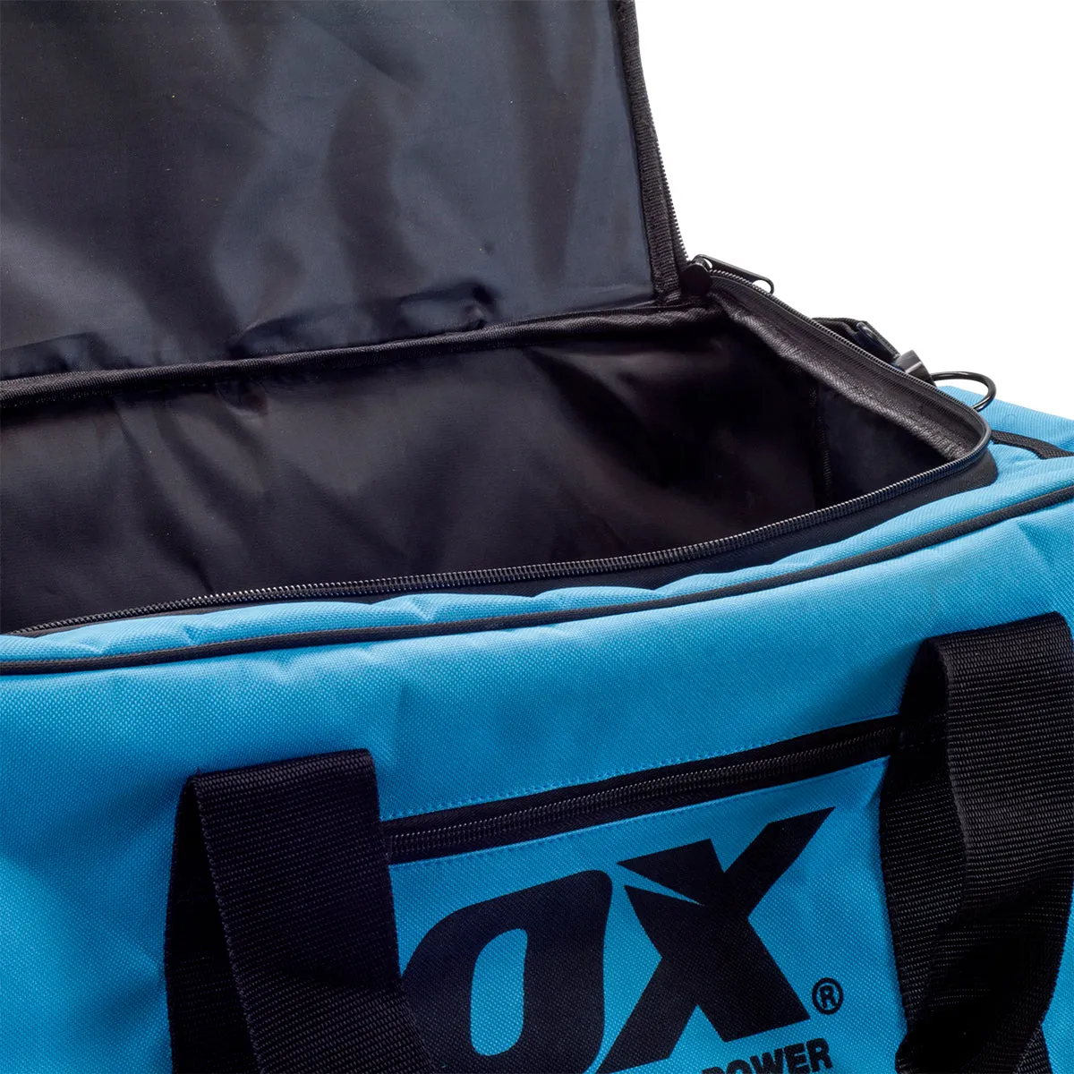 OX TOOLS Pro Series 24-Inch Wide Mouth Tuff Tool Bag with Built-In Wheels | Shoulder Strap & Heavy-Duty Zipper