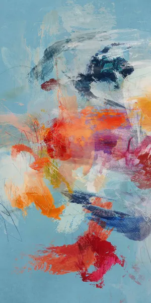 PAINTING, LOVE ME I, HAND EMBELLISHED, 40XX80, NO FRAME