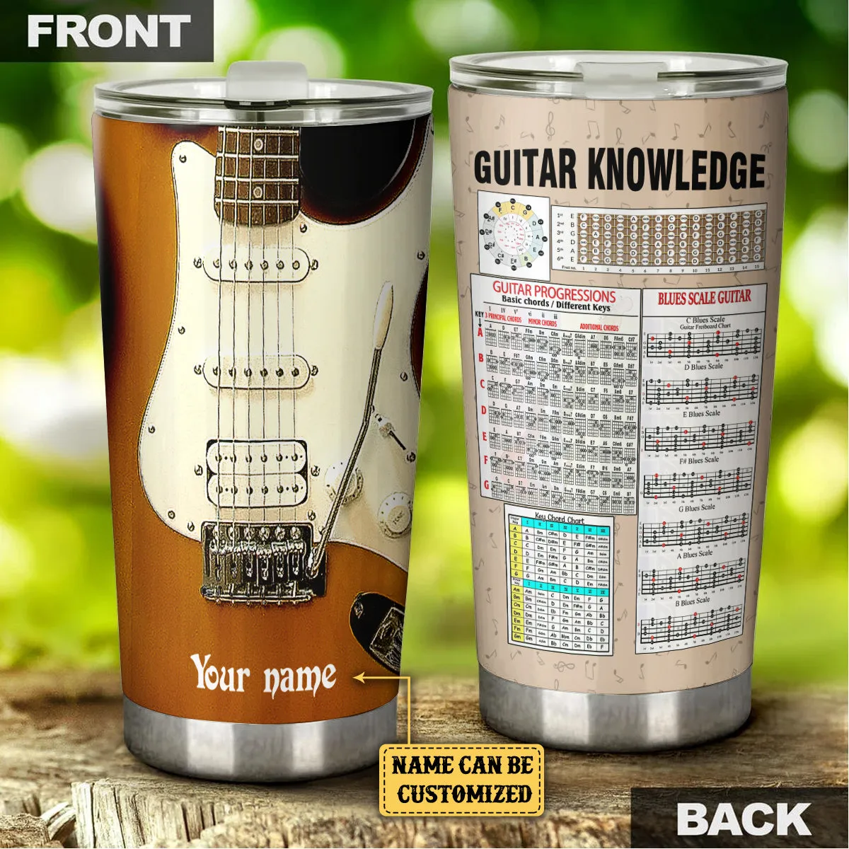 Personalized Guitar Knowledge Tumbler