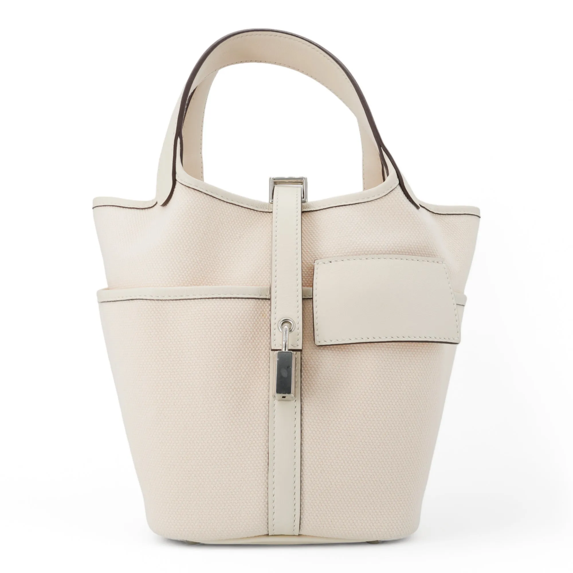 Picotin Cargo 18 Nata Swift and Toile Canvas Palladium Hardware