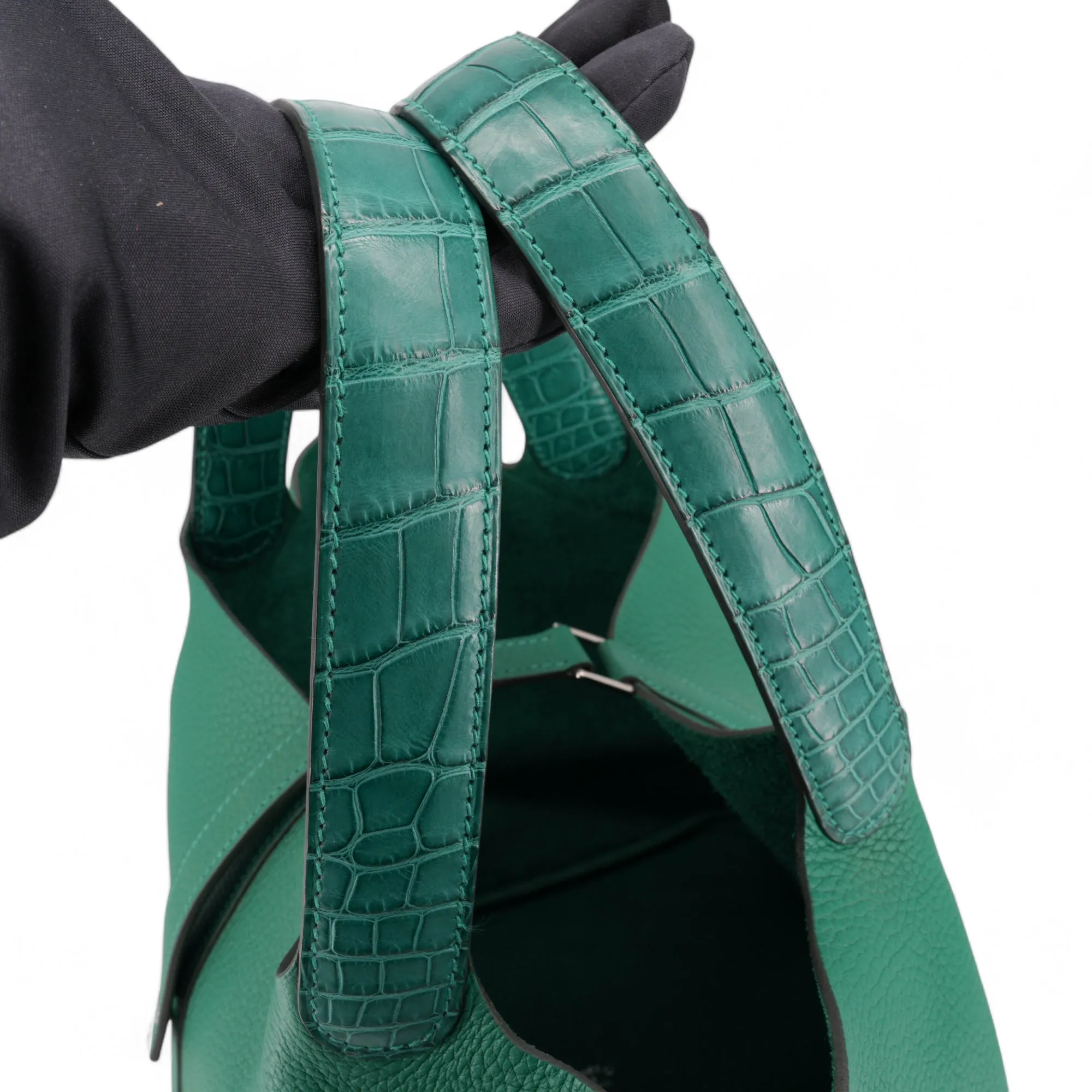 Picotin Lock Touch 22 MM Matte Alligator Clemence Vert Vertigo