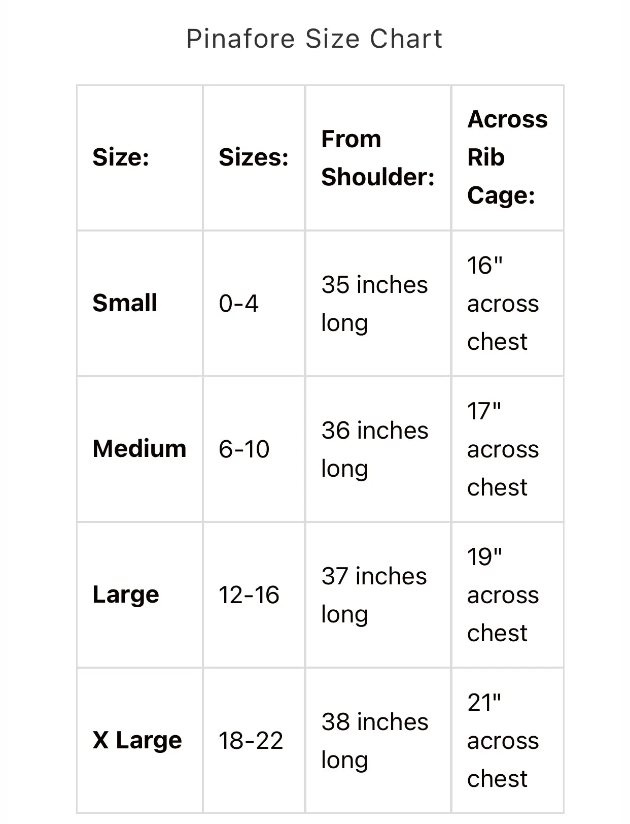 Pinafore Apron