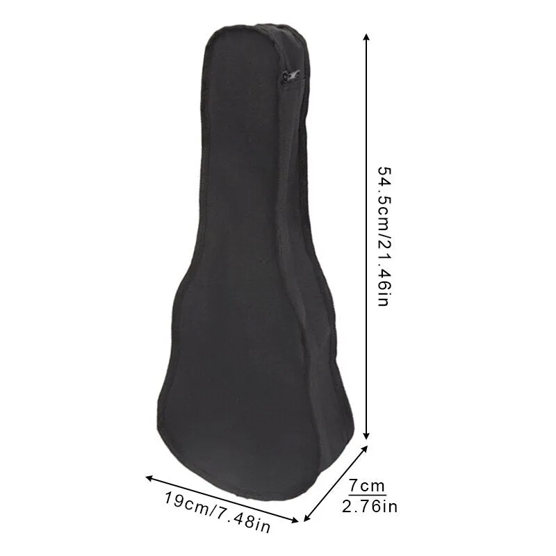 Portable Durable 21 Inch Black Ukulele Bag Soft Case Monolayer Bag Single Shoulder Backpack Padded  Musical Instrument