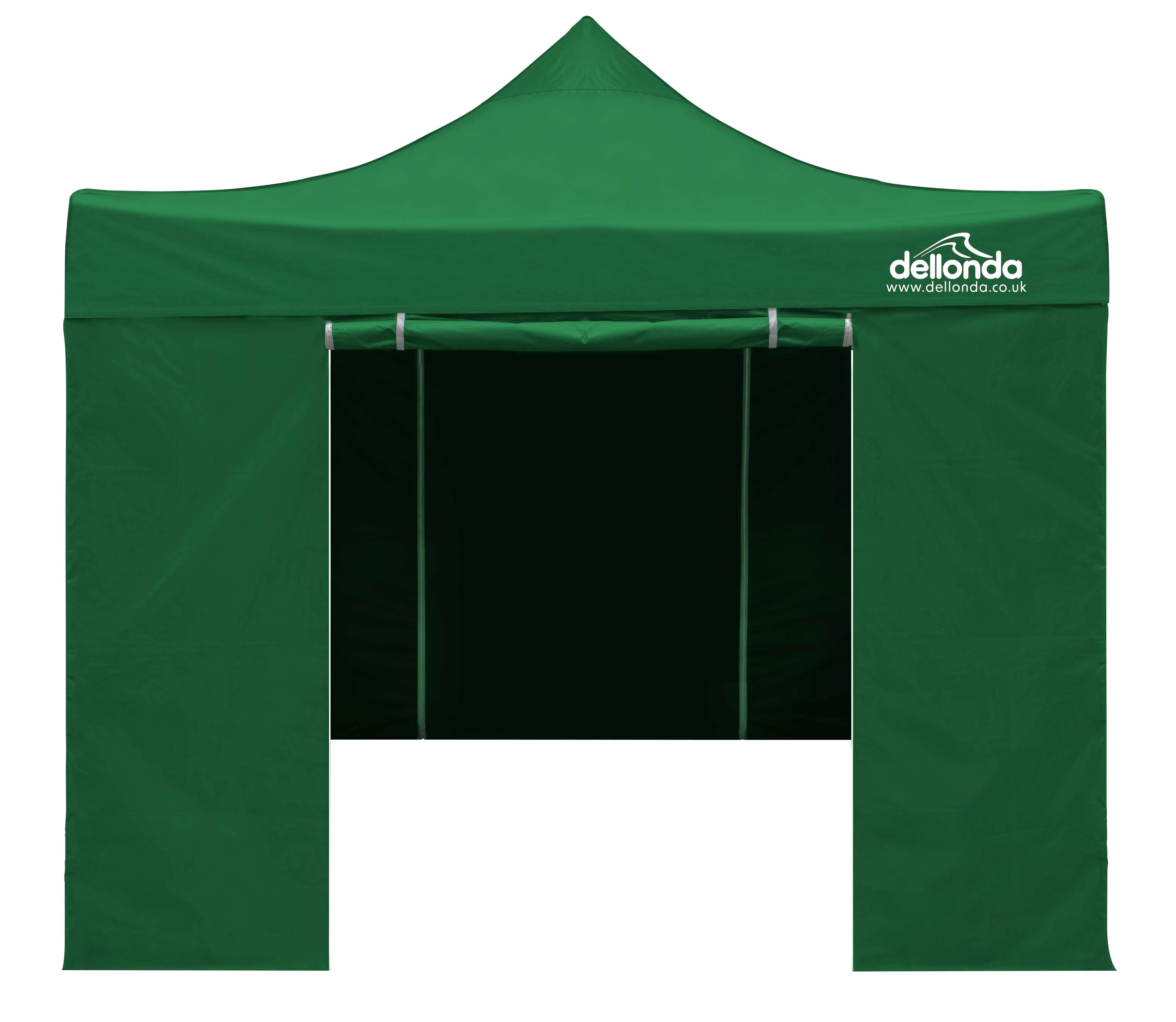 Premium 2x2m Pop-Up Gazebo & Side Walls, Water Resistant with Carry Bag, Stakes & Weight Bags - Green - DG162