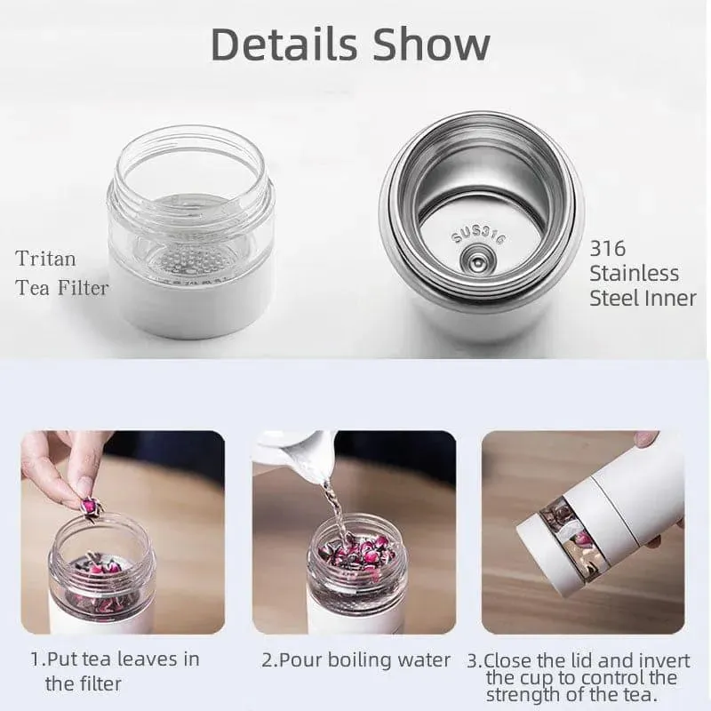 Pure Smart-Touch Thermos with Tea Filter