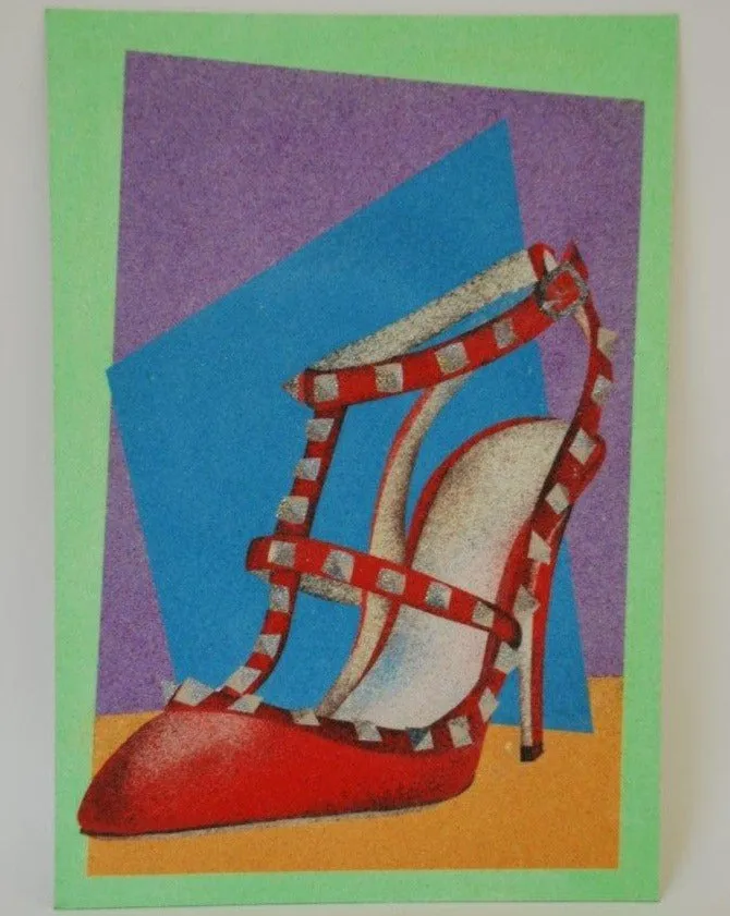 Red studded Heel