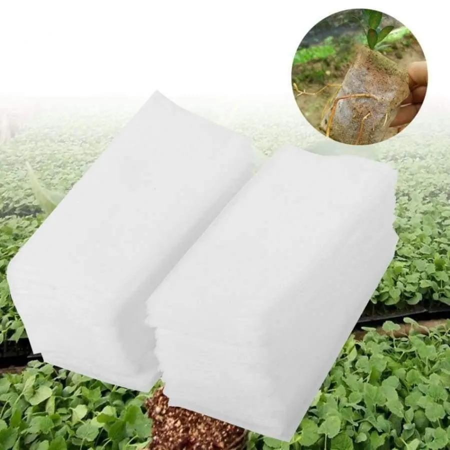 Rynx | 100 pieces non-woven garden supplies environmental protection seedling pots seedling bags plant bags gardening tools
