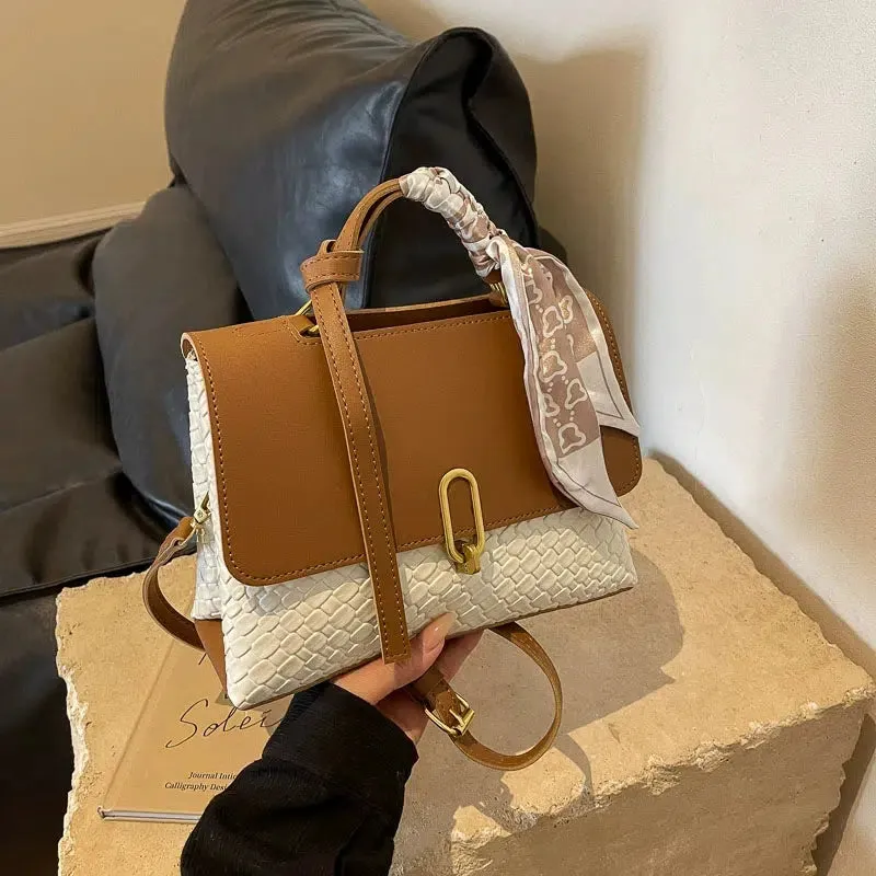 Scarf Accessory Textured Square Bag