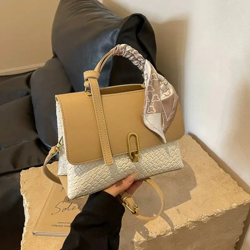Scarf Accessory Textured Square Bag