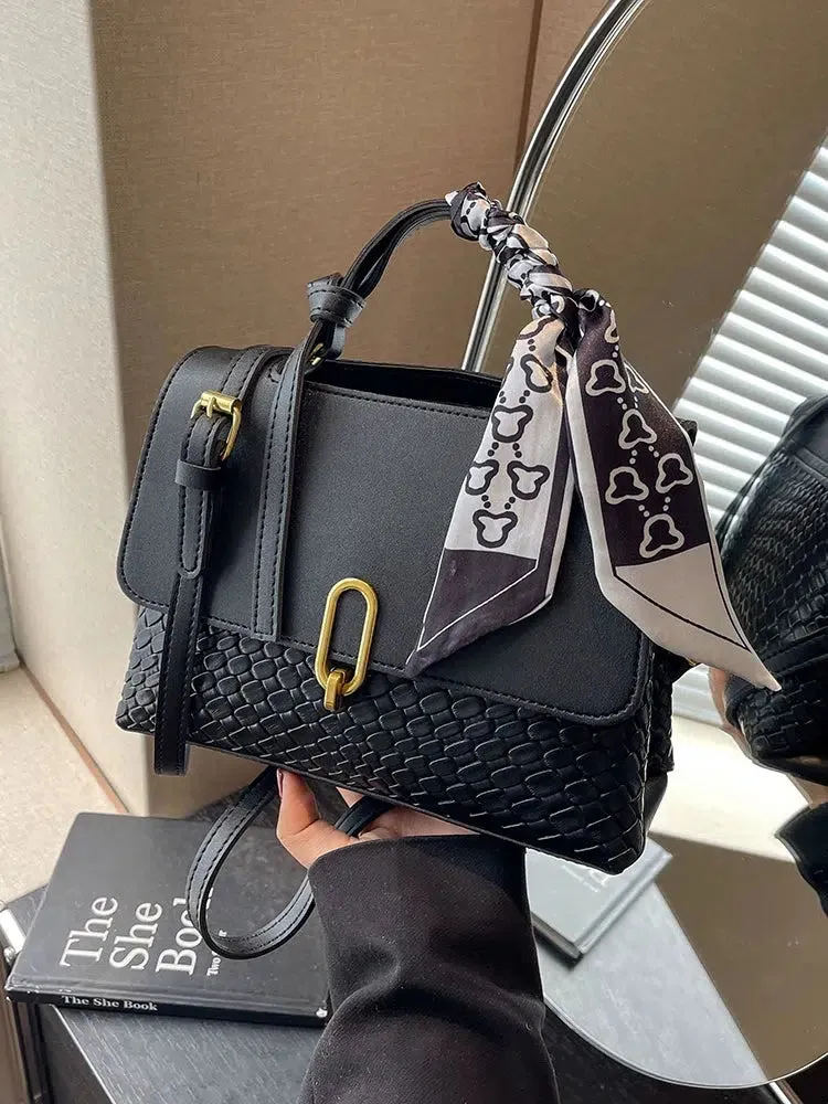 Scarf Accessory Textured Square Bag