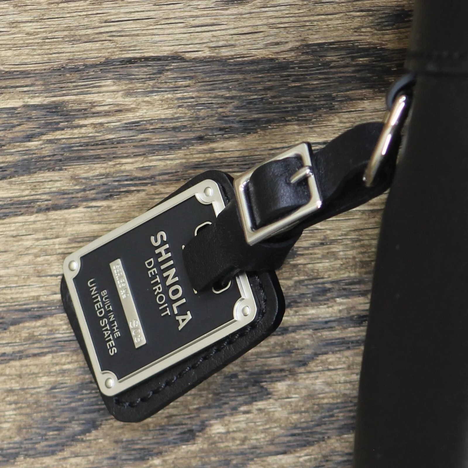 Shinola Zip Top Leather Messenger Camera Bag Black