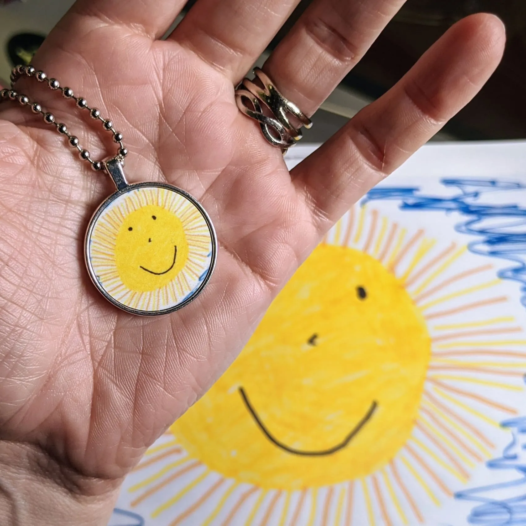 Silver Framed Pendant