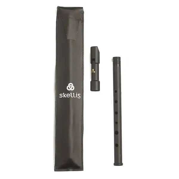 Skellig Tuneable Irish Whistle, Key Of D, with Case, BLACK