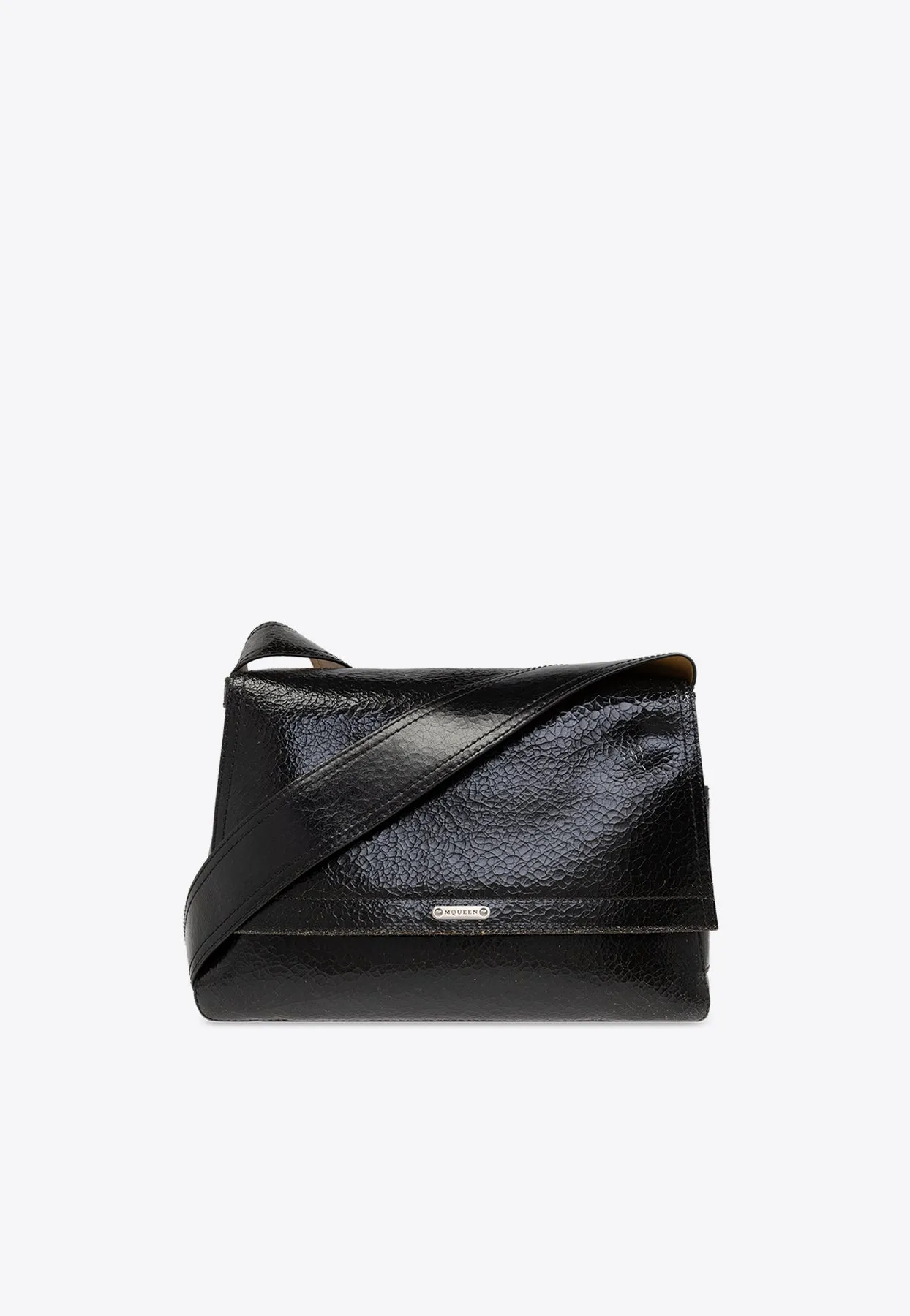 Slouch Cracked Leather Messenger Bag