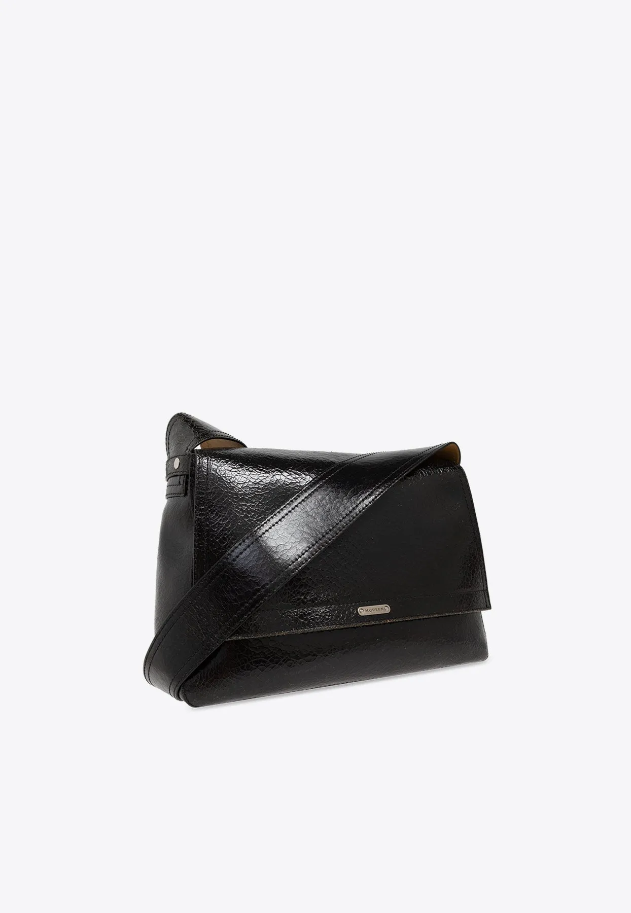 Slouch Cracked Leather Messenger Bag