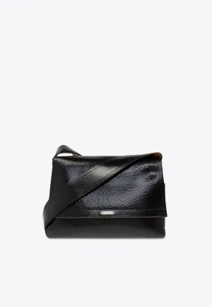 Slouch Cracked Leather Messenger Bag